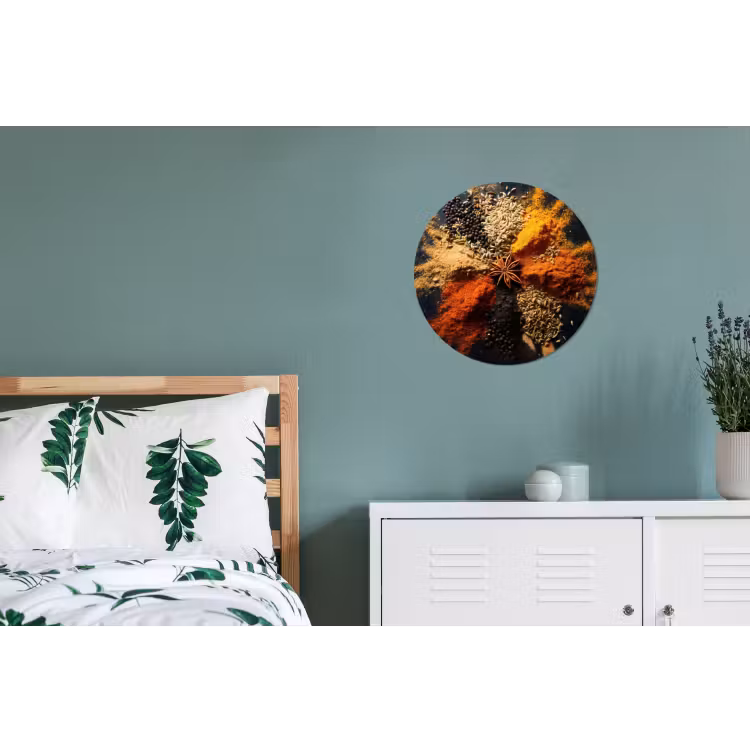 Wandcirkel - Aluminium - Specerijen - Explosie - Oranje — 4