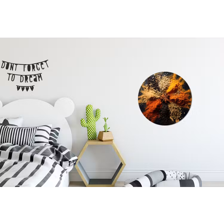 Wandcirkel - Aluminium - Specerijen - Explosie - Oranje — 5