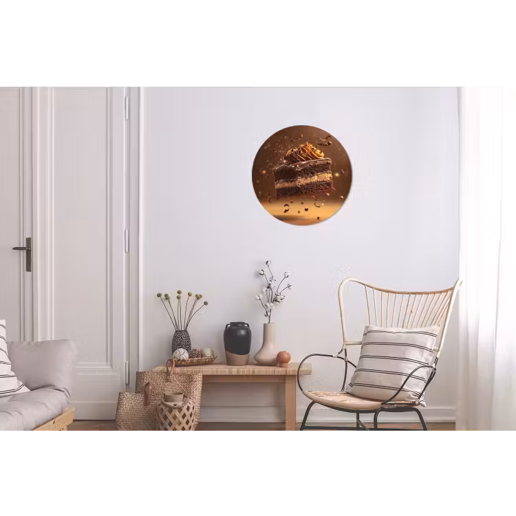 Wandcirkel - Aluminium - Taart - Chocolade - Eten - Brownie — 2