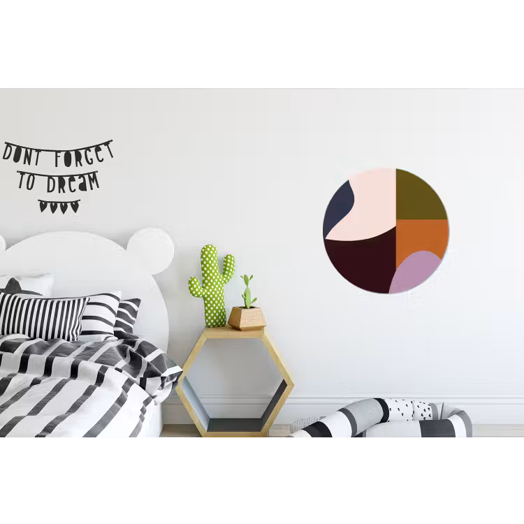 Wandcirkel - Aluminium - Vormen - Abstract - Kleuren - Vierkant — 5