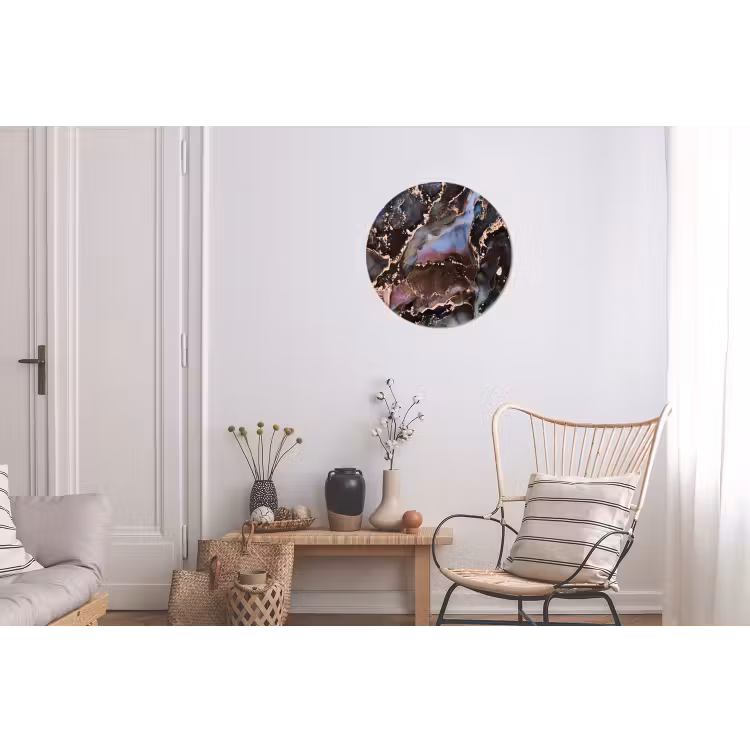 Wandcirkel - Aluminium - Marmer - Goud - Rosé — 2
