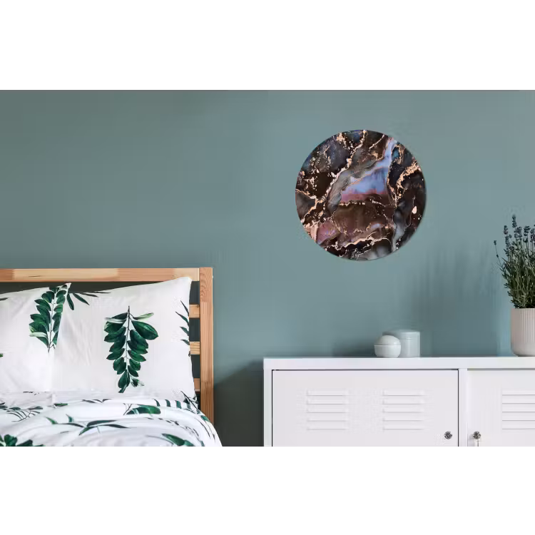 Wandcirkel - Aluminium - Marmer - Goud - Rosé — 4