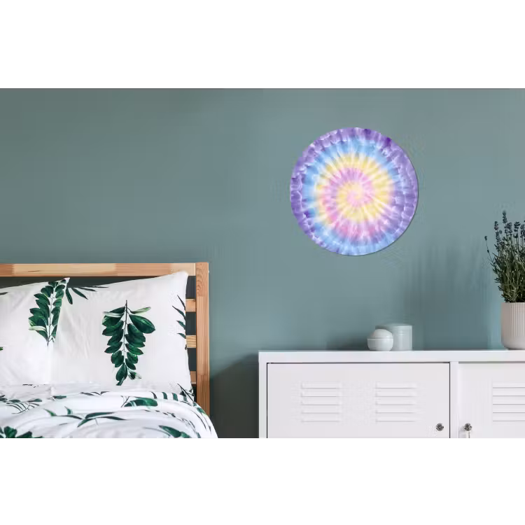Wandcirkel - Aluminium - Spiraal - Tie dye - Pasteltinten — 4