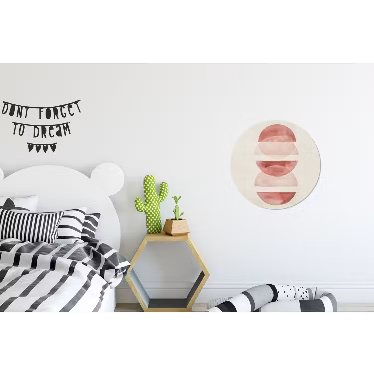 Wandcirkel - Aluminium - Minimalistisch - Cirkels - Roze — 5