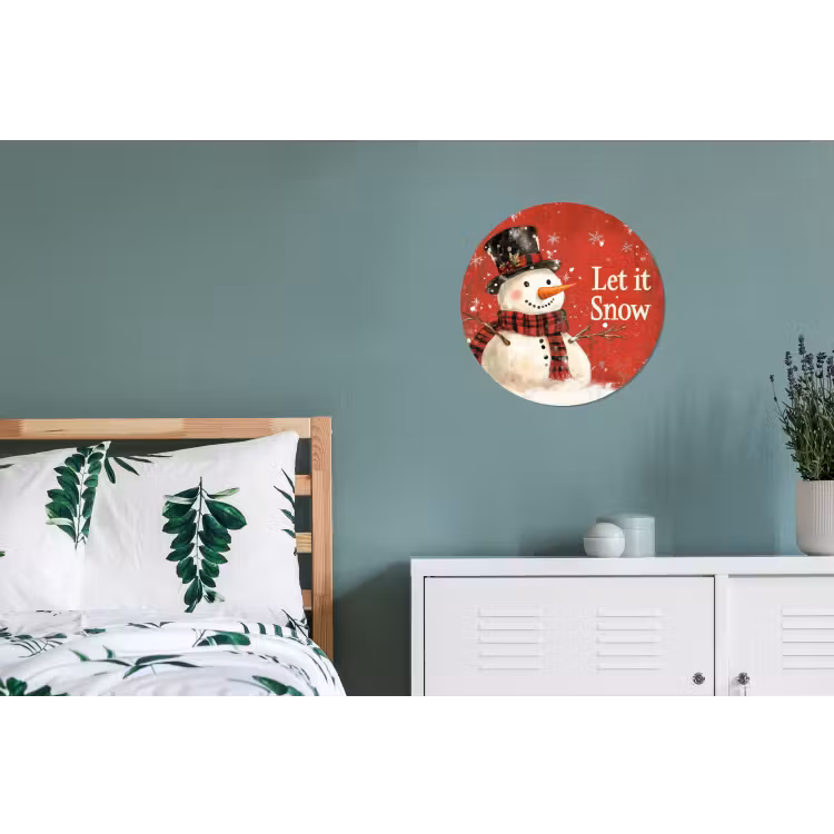 Wandcirkel - Aluminium - Sneeuwpret - Winter - Sneeuwpop — 4
