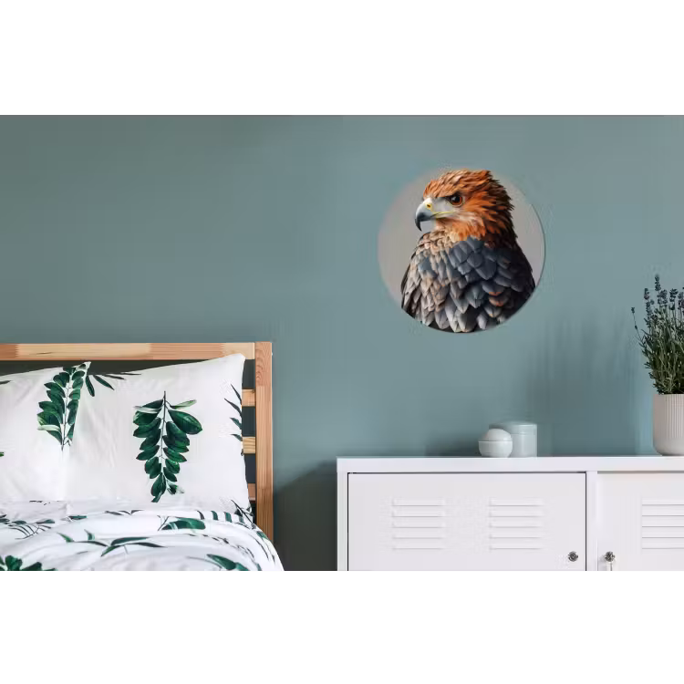 Wandcirkel - Aluminium - Vogel - Realistisch - Veren - Bruin — 4