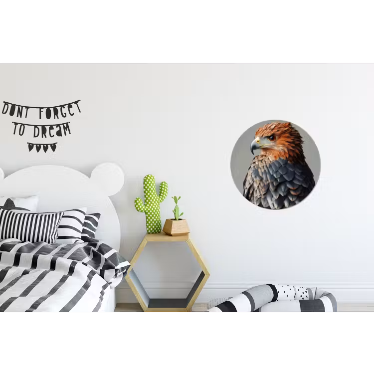 Wandcirkel - Aluminium - Vogel - Realistisch - Veren - Bruin — 5