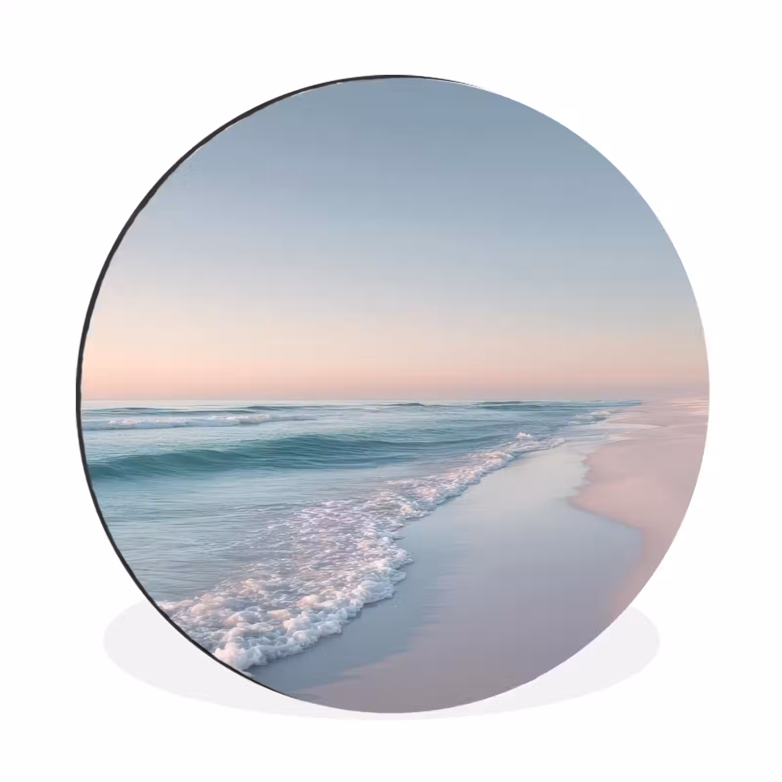 Wandcirkel - Aluminium - Kustlijn - Pastel - water — 1