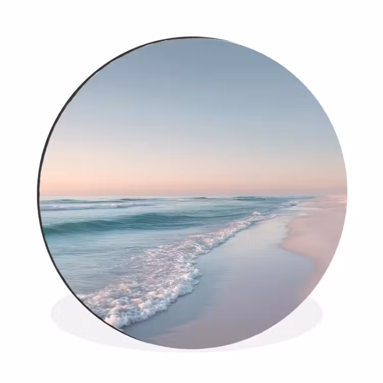 Wandcirkel - Aluminium - Kustlijn - Pastel - water — 1