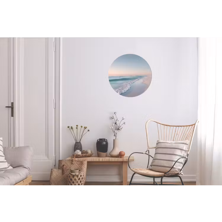 Wandcirkel - Aluminium - Kustlijn - Pastel - water — 2