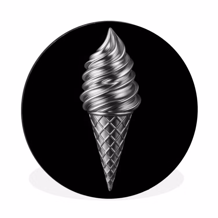 Wandcirkel - Aluminium - Softijs - Realistisch - Futuristisch — 1