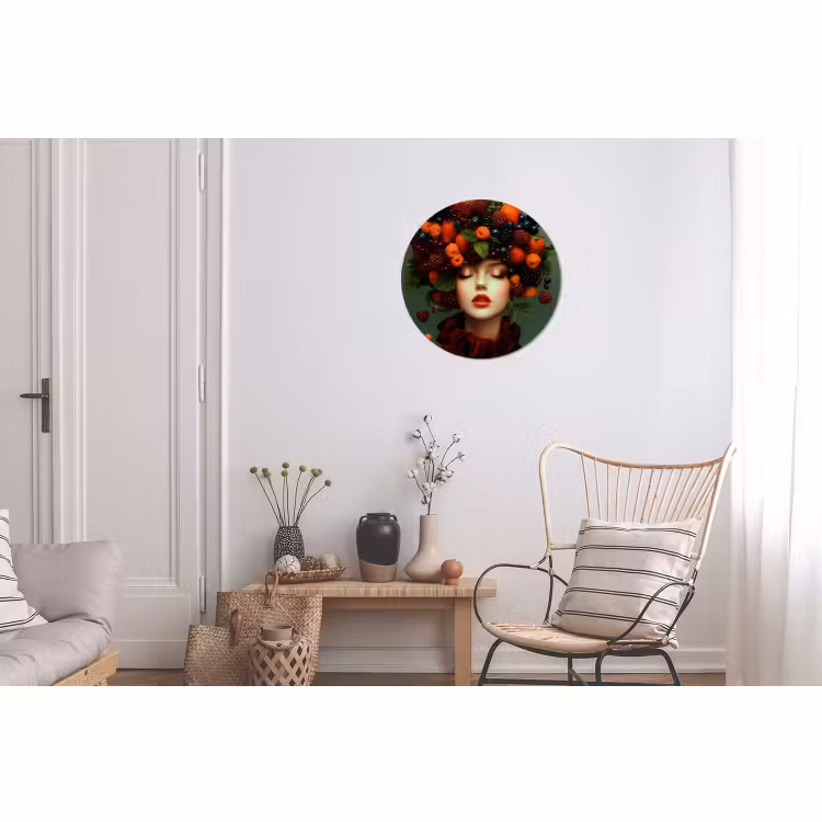 Wandcirkel - Aluminium - Vrouw - Aardbeien - Frambozen - Bramen - Bessen — 2
