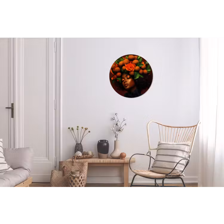 Wandcirkel - Aluminium - Vrouw - lychee - exotisch — 2