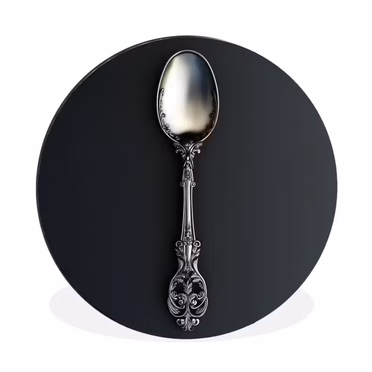Wandcirkel - Aluminium - Lepel - Zilver - Metaal — 1