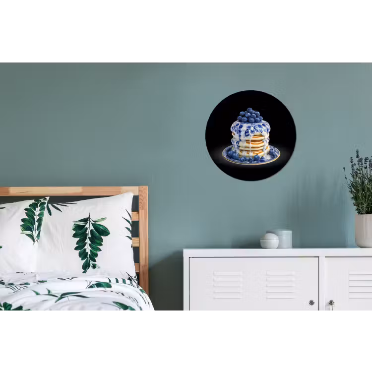 Wandcirkel - Aluminium - Pannenkoeken - Blauwe Bessen - Bord — 4