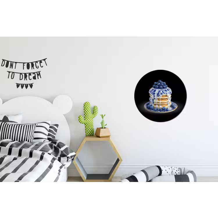 Wandcirkel - Aluminium - Pannenkoeken - Blauwe Bessen - Bord — 5