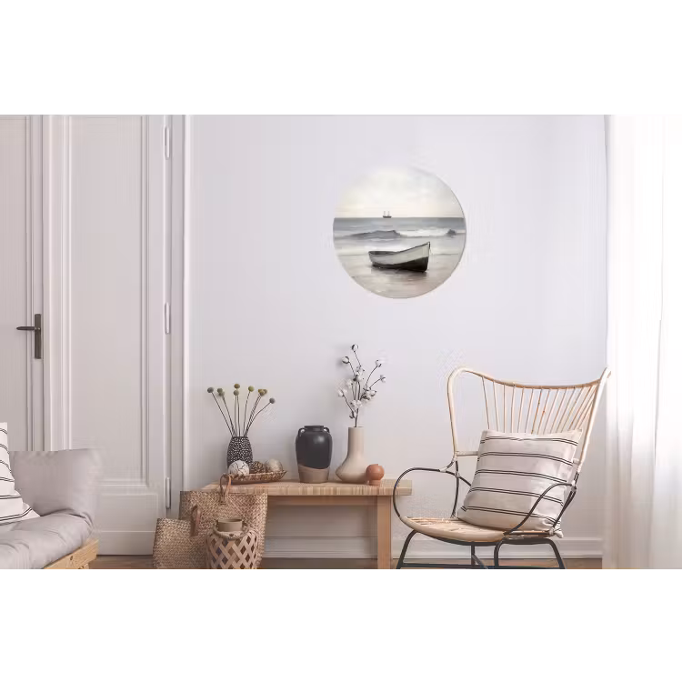 Wandcirkel - Aluminium - Roeiboot - Zee - Horizon — 2
