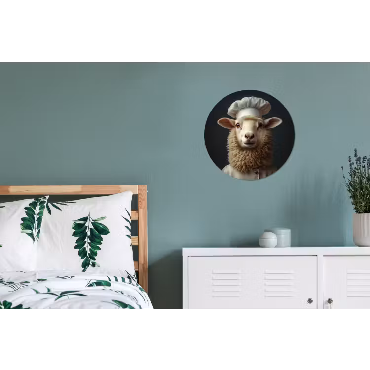 Wandcirkel - Aluminium - Schaap - Wol - Kok — 4
