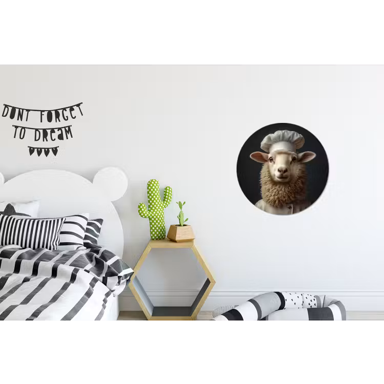 Wandcirkel - Aluminium - Schaap - Wol - Kok — 5
