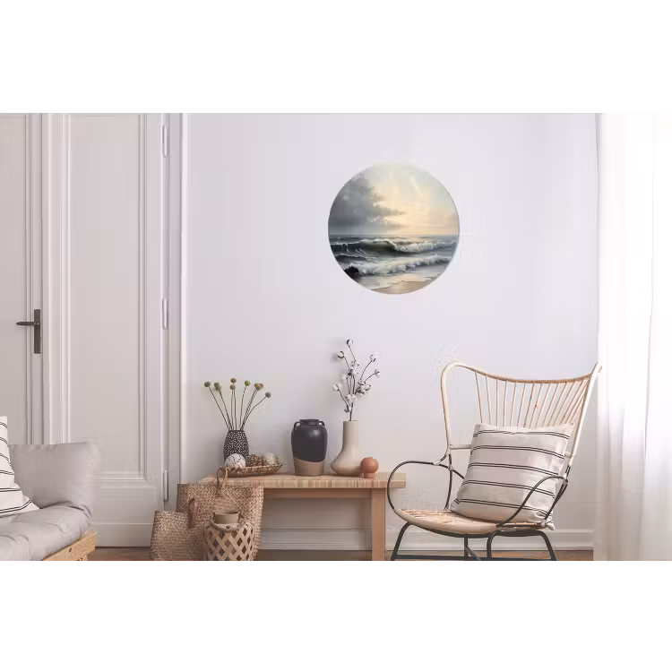 Wandcirkel - Aluminium - Strand - Zee - Zonsondergang — 2