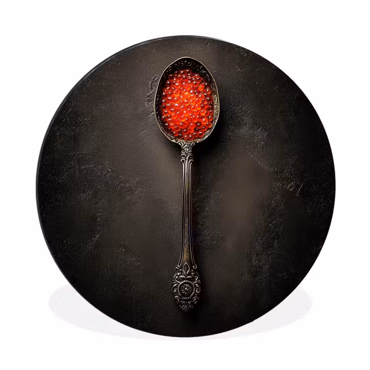 Wandcirkel - Aluminium - Zwart - Lepel - Caviar — 1