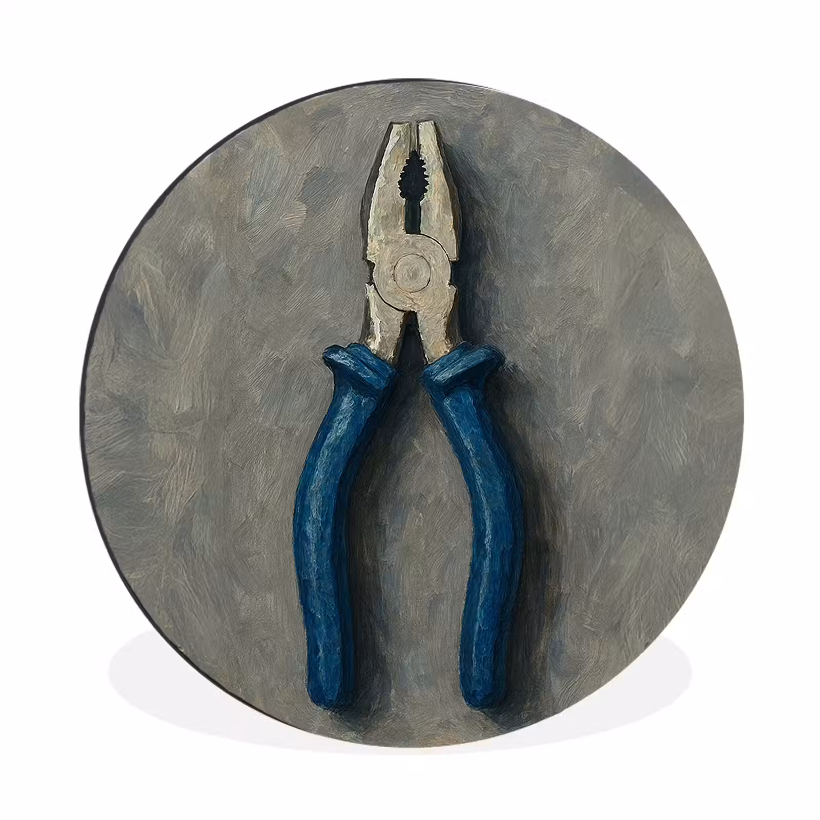 Wandcirkel - Aluminium - Tang - Schilderij - Textuur - Verf — 1
