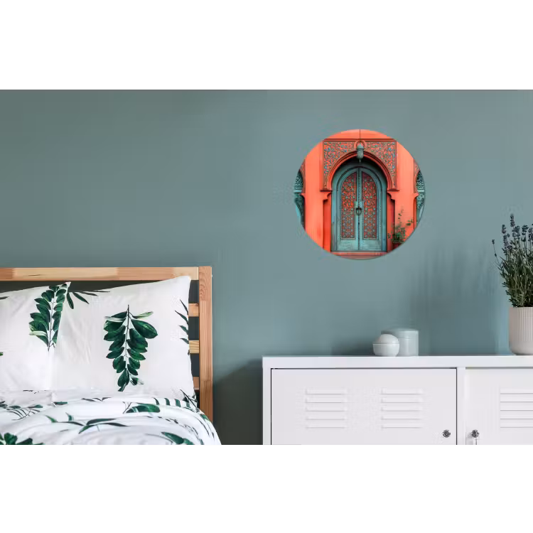 Wandcirkel - Aluminium - Lantaarn - Deur - Turquoise — 4