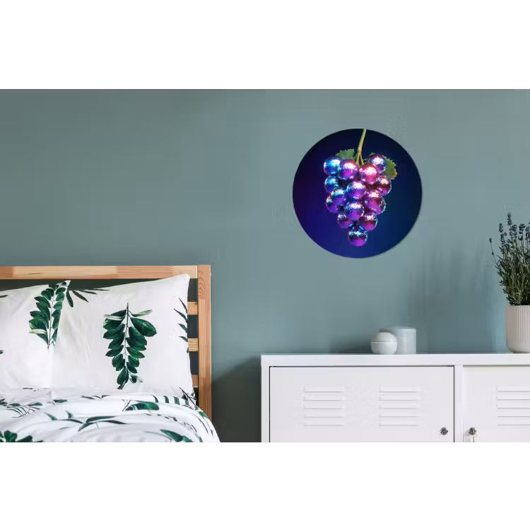 Wandcirkel - Aluminium - Paars - Disco - Feest - Druif — 4