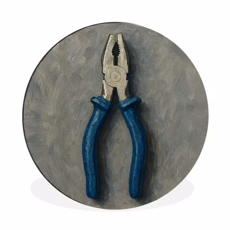 Wandcirkel - Aluminium - Tang - Schilderij - Textuur - Verf — 1