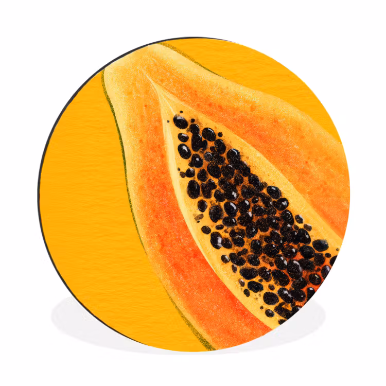 Wandcirkel - Aluminium - Papaja - Oranje - Topisch — 1