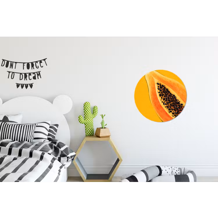 Wandcirkel - Aluminium - Papaja - Oranje - Topisch — 5