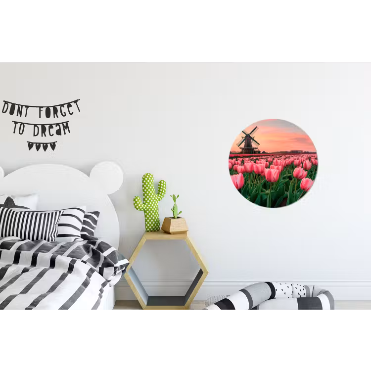 Wandcirkel - Aluminium - Tulpen - Molen - Nederland — 5