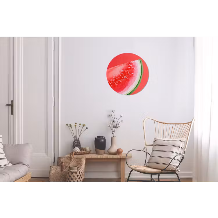 Wandcirkel - Aluminium - Watermeloen - Rood - Zomers — 2