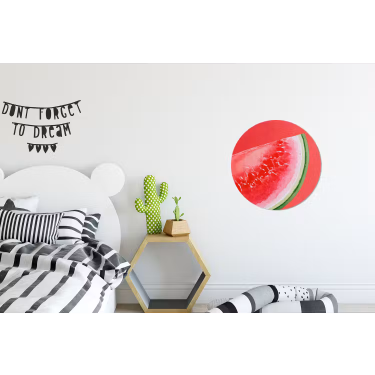 Wandcirkel - Aluminium - Watermeloen - Rood - Zomers — 5