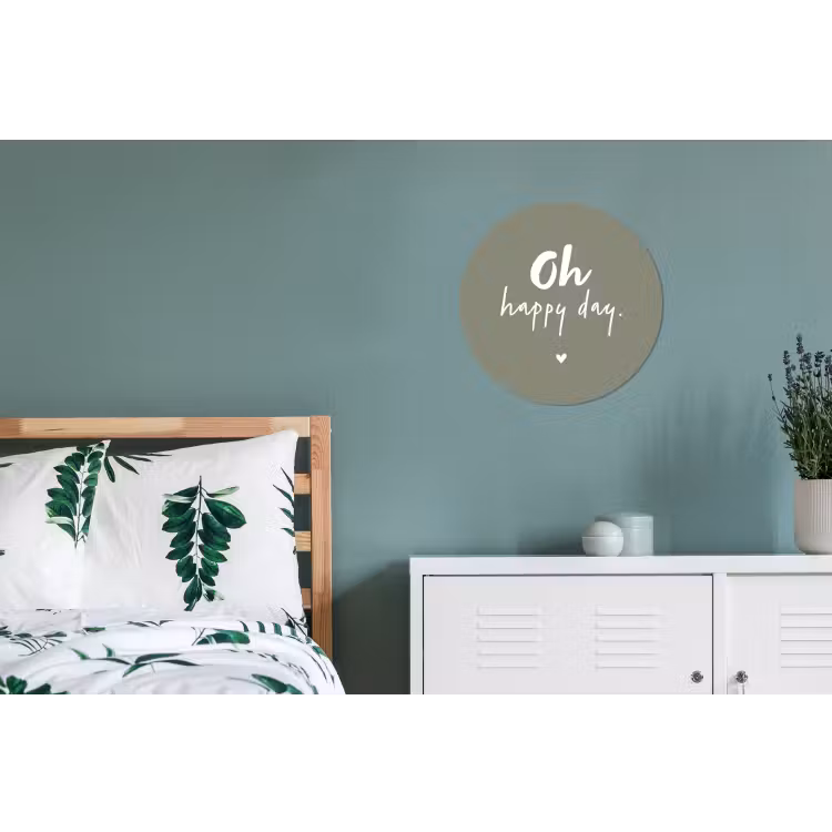 Wandcirkel - Aluminium - Oh happy day - Quotes - Tekst - Zomer — 4