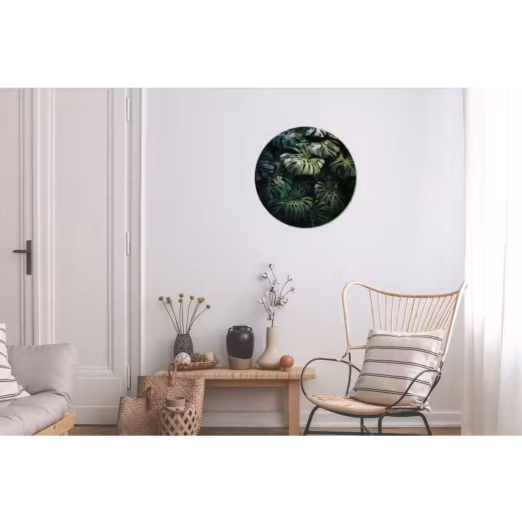 Wandcirkel - Aluminium - Plant - Monstera - Lichtinval — 2