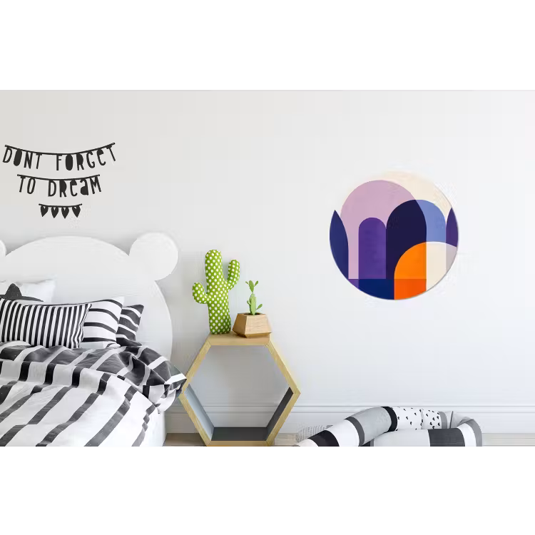 Wandcirkel - Aluminium - Vormen - Abstract - Grafisch - Oranje — 5