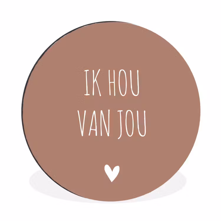 Wandcirkel - Aluminium - Quotes - Ik hou van jou - Spreuken — 1