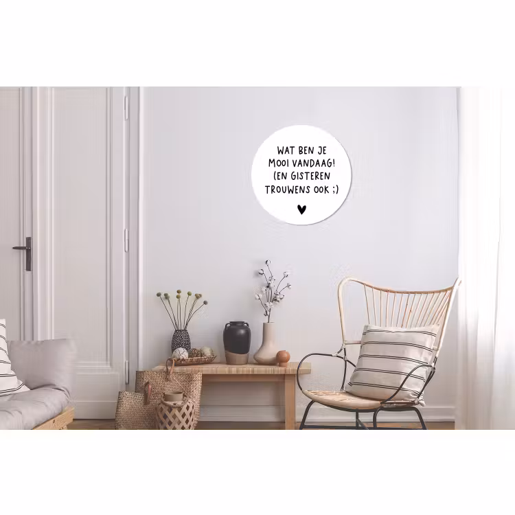 Wandcirkel - Aluminium - Quotes - Wat ben je mooi vandaag - Spreuken — 2