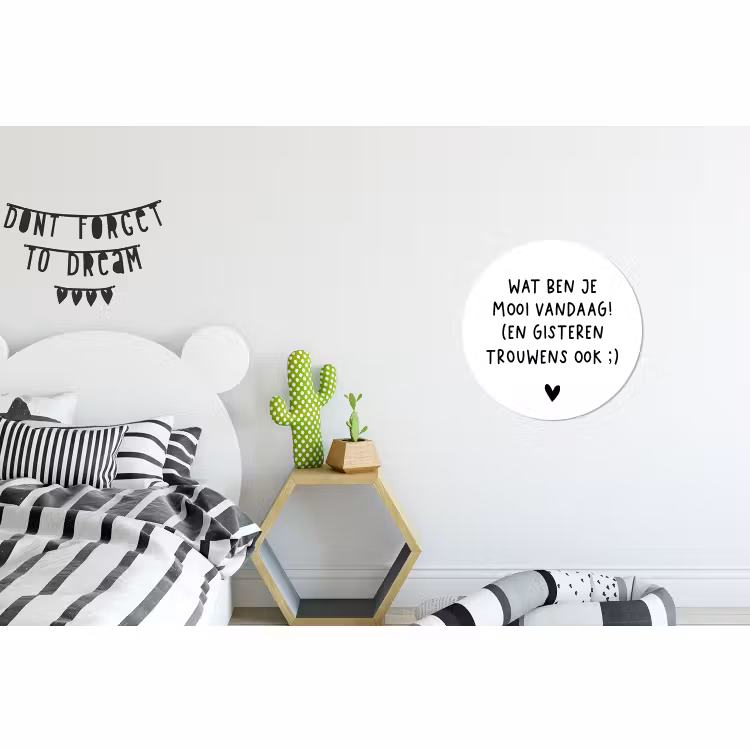 Wandcirkel - Aluminium - Quotes - Wat ben je mooi vandaag - Spreuken — 5