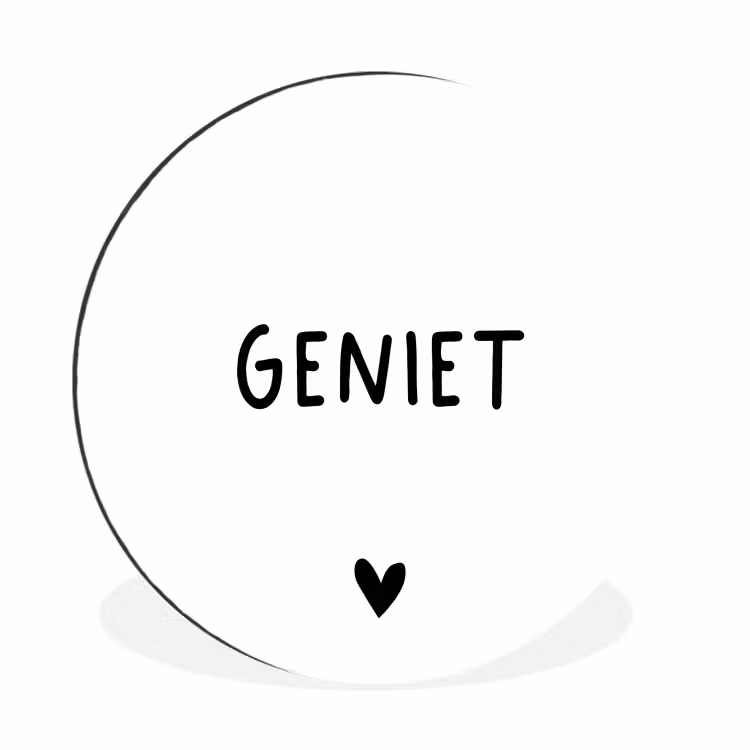 Wandcirkel - Aluminium - Spreuken - Geniet - Quotes — 1