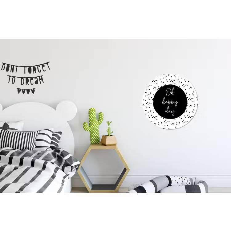 Wandcirkel - Aluminium - Quotes - Tekst - Oh happy day - Geluk — 5