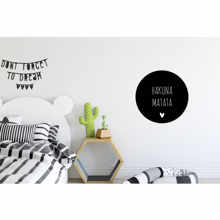 Wandcirkel - Aluminium - Spreuken - Hakuna matata - Quotes — 5