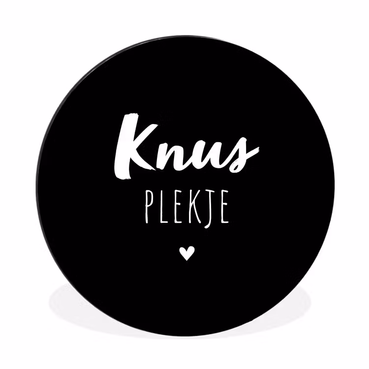 Wandcirkel - Aluminium - Thuis - Quotes - Knus plekje - Tekst — 1