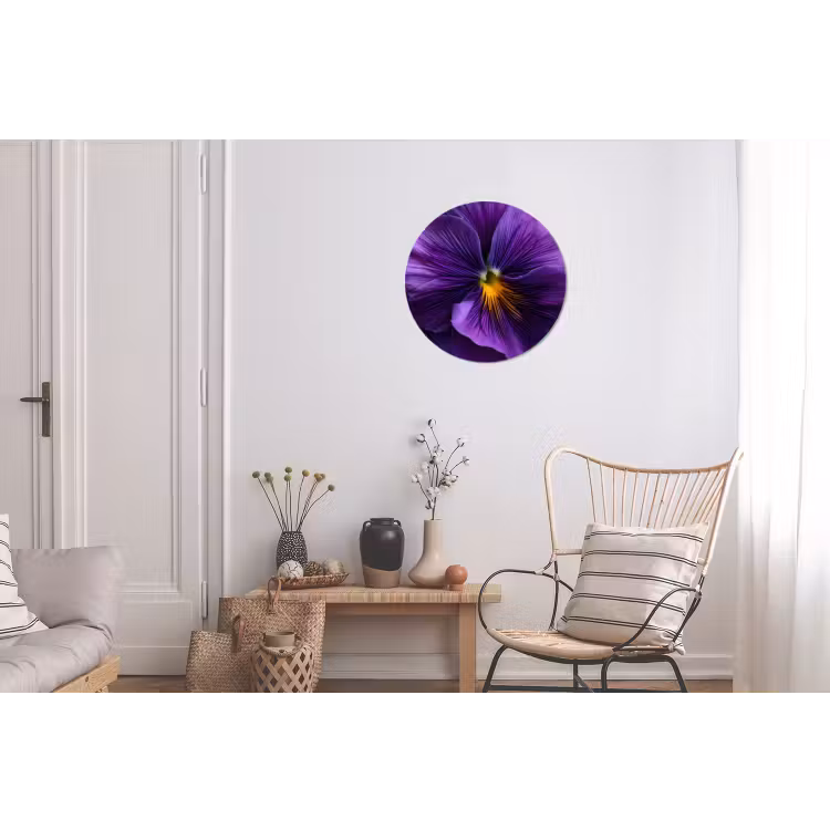 Wandcirkel - Aluminium - Paars - Viool - Diepte — 2