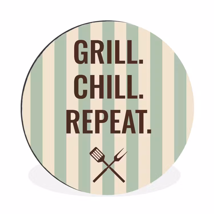Wandcirkel - Aluminium - Quote - Strepen - Grill — 1