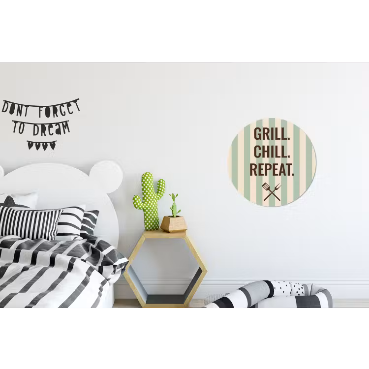 Wandcirkel - Aluminium - Quote - Strepen - Grill — 5