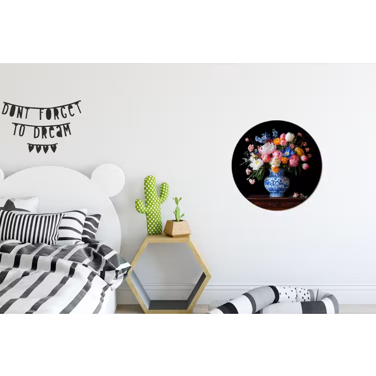Wandcirkel - Aluminium - Rozen - Bloemen - Vaas - Boeket — 5