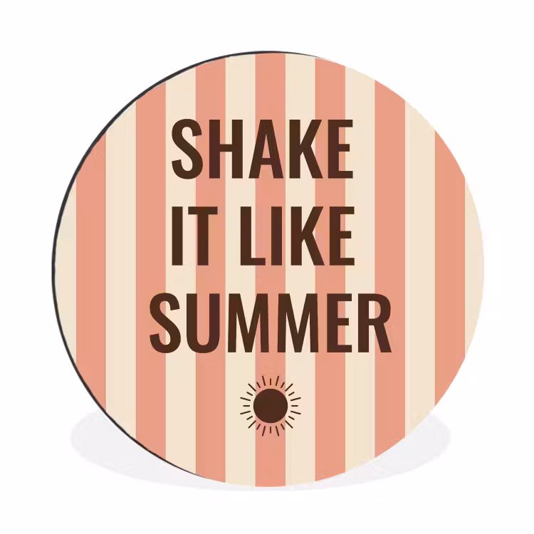 Wandcirkel - Aluminium - Zomer - Quote - Strepen — 1