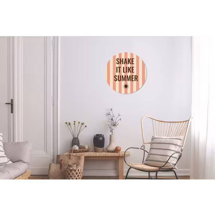 Wandcirkel - Aluminium - Zomer - Quote - Strepen — 2